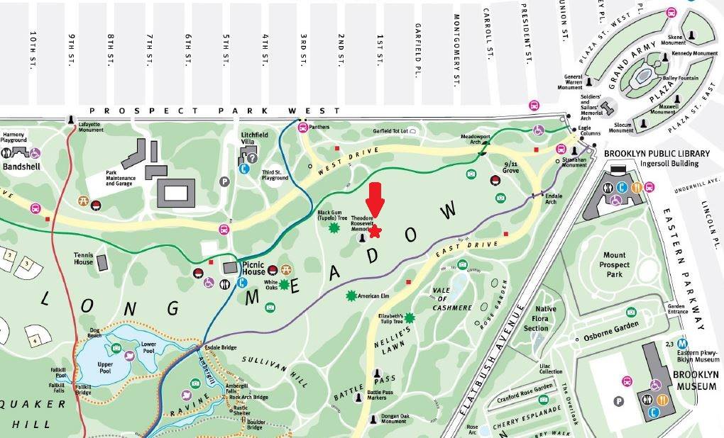Prospect Park map